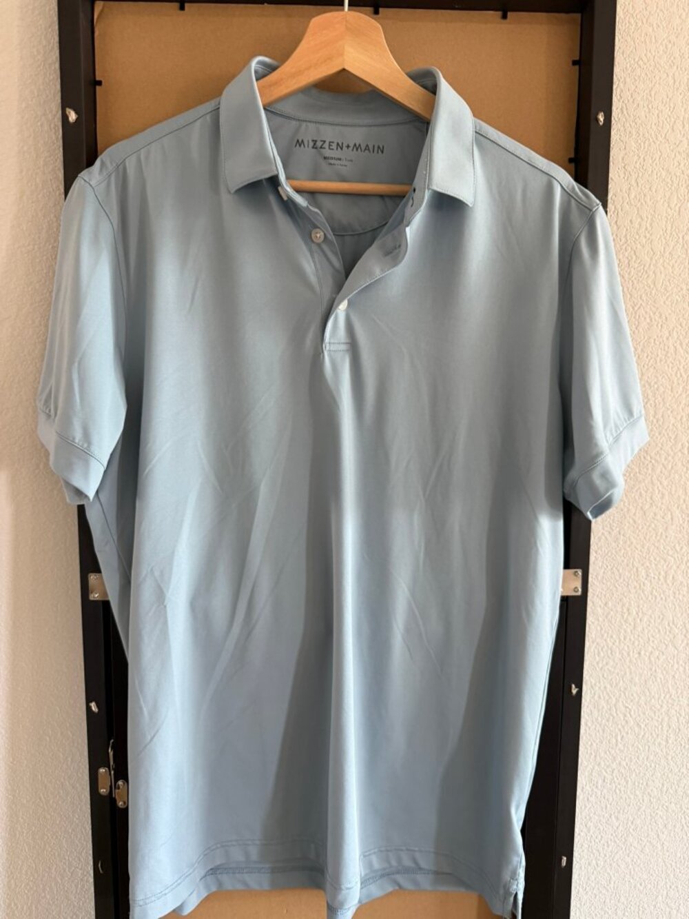 Mizzen+Main Powder Blue Polo (Trim)